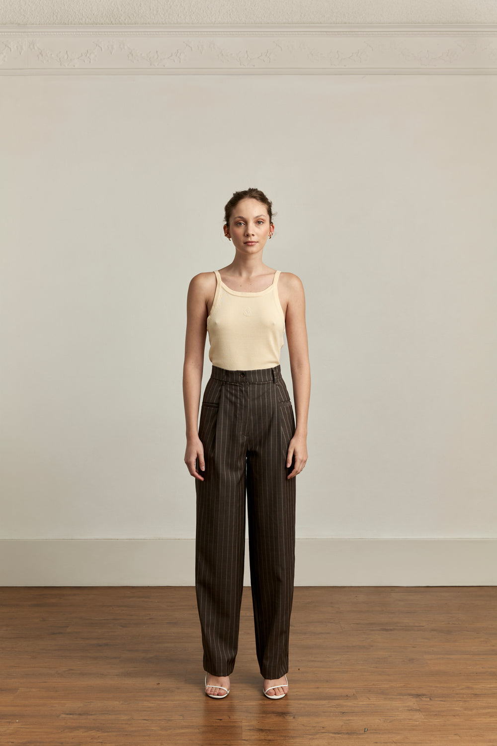 Emery Trouser | Nutmeg Stripe