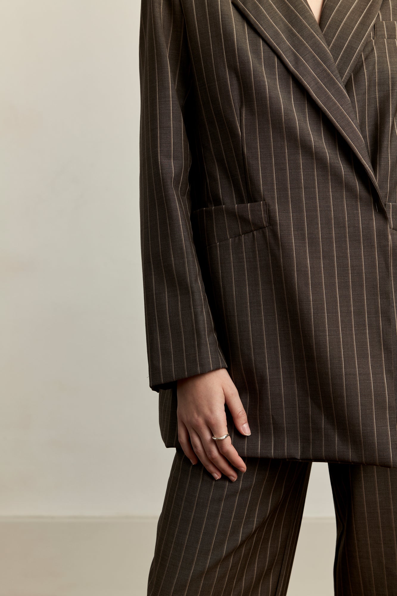 
                  
                    Alora Blazer | Nutmeg Stripe
                  
                